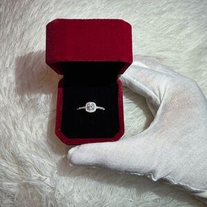 Certified mossainite ring